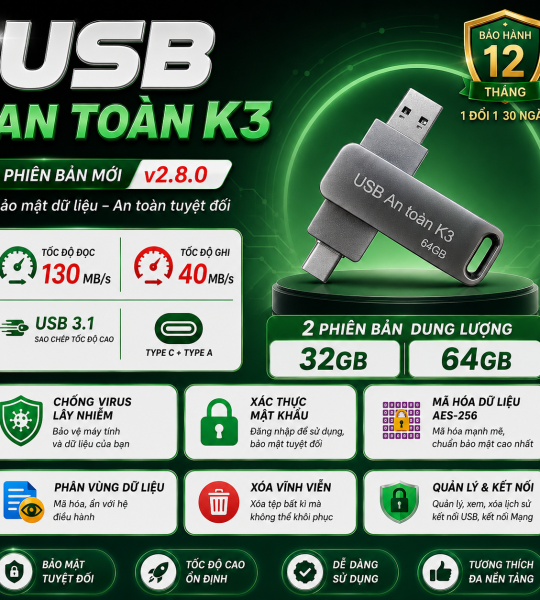 USB An Toàn K3 - 64GB
