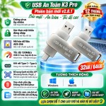 USB An Toàn K3 Pro - Mã hóa, bảo mật dữ liệu - 32GB/64GB (phiên bản đặc biệt)